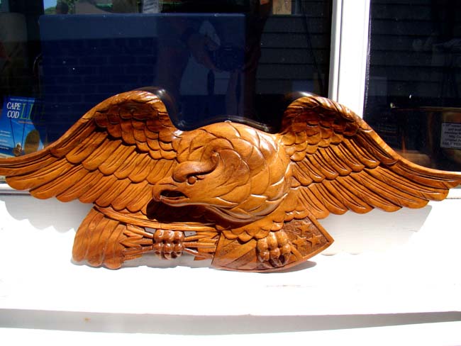 A lovely carved vintage American Eagle
